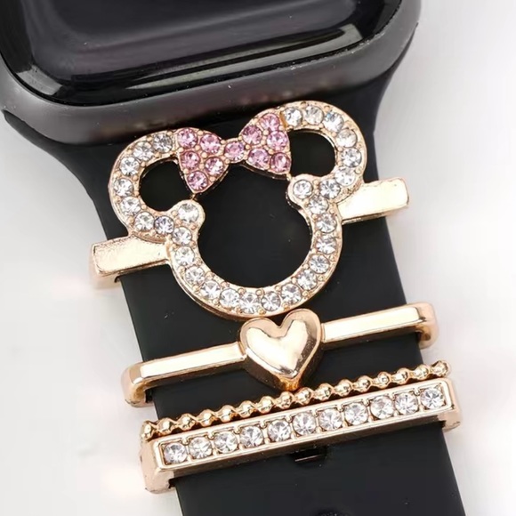 Accessories - NEW IN PACKAGE! Disney 5pc Apple Watch Charms Minnie Mouse Gold